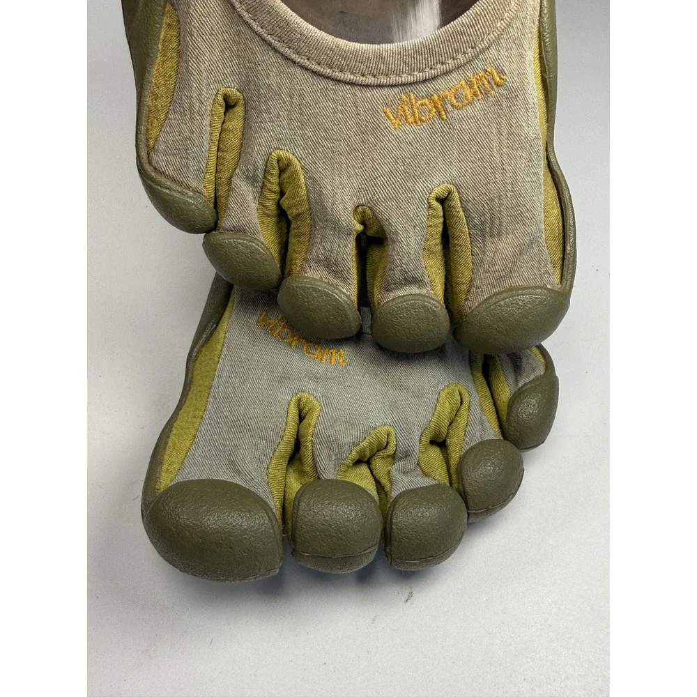 Vibram Womens 9.5-10 FiveFingers Jaya Mary Jane Olive Green Barefoot Toe Shoes